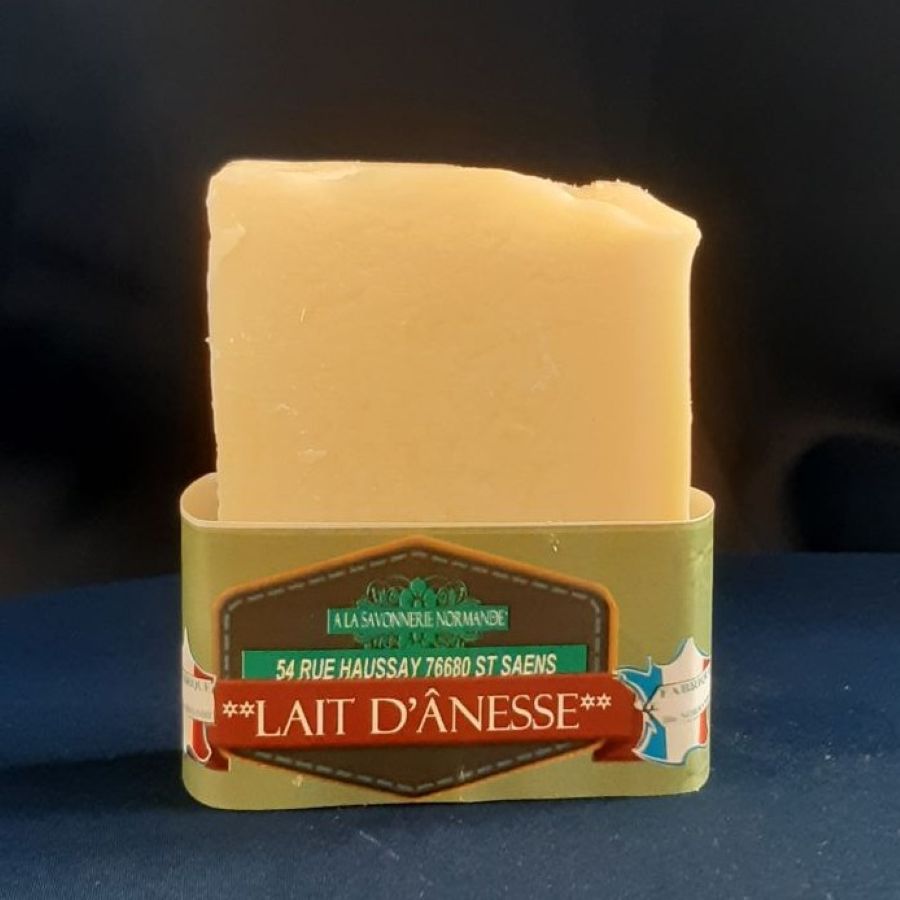 Savon artisanal au lait d’ânesse 125 g d’À la Savonnerie Normande, savon solide pour le soin quotidien
