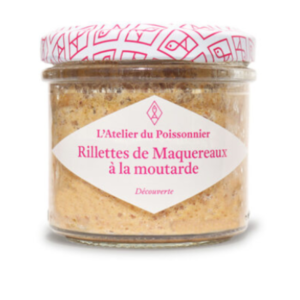 Pot de rillettes de maquereaux à la moutarde 90 g de L’Atelier du Poissonnier, recette marine artisanale