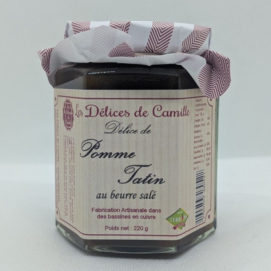 Confiture Pomme tatin beurre salé 220g - Les Délices de Camille